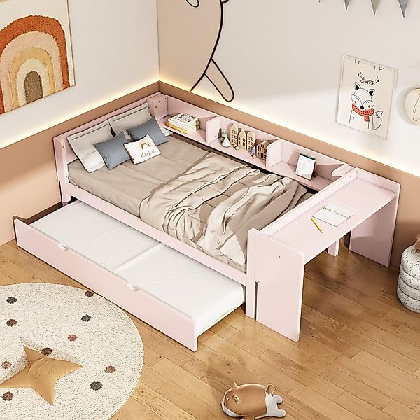 STILVORA Kinderbett 90×200 mit schreibtisch,Schlafsofa Tagesbett günstig online kaufen
