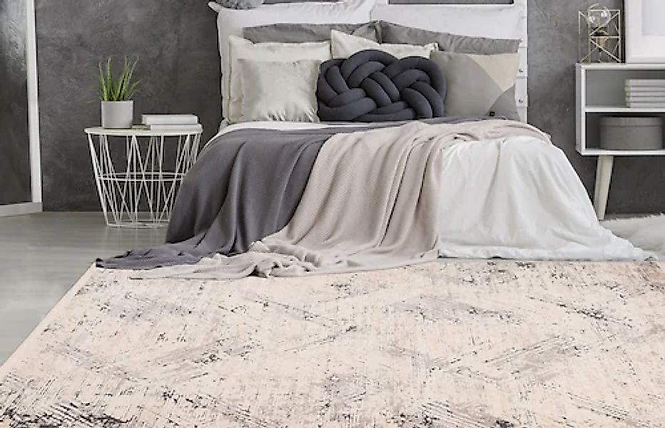 my home Teppich »Cara«, rechteckig, 16 mm Höhe, Wohnzimmer günstig online kaufen
