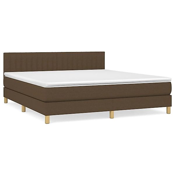 vidaXL Boxspringbett mit Matratze Dunkelbraun 180x200 cm Stoff1373210 günstig online kaufen