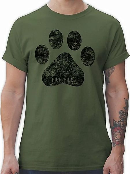 Shirtracer T-Shirt High Five Hunde Pfote Geschenk für Hundebesitzer günstig online kaufen