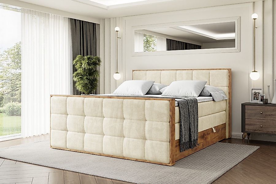 ALTDECOR Boxspringbett LOLLI7-Z KING (Multipocket-Matratze H4, günstig online kaufen