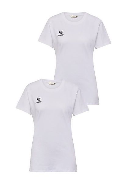 hummel T-Shirt 2er-SET Sport T-Shirt Rundhals Regular fit mit Logo (2-tlg) günstig online kaufen