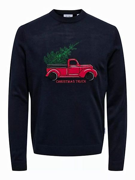 ONLY & SONS Strickpullover Pullover XMAS APLICATION Strickpullover R-Neck ( günstig online kaufen