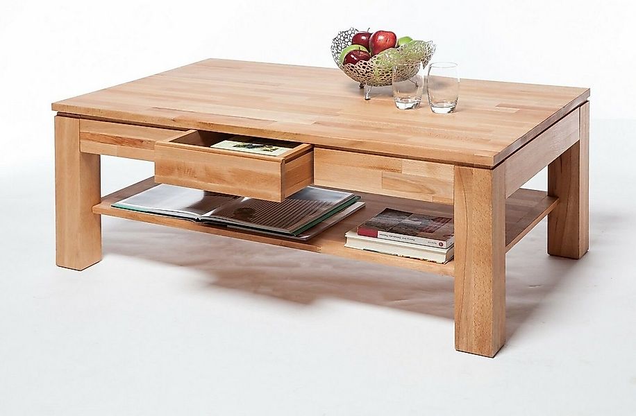 ELFO Wohnzimmertisch Couchtisch Kernbuche Tisch Massiv geölt 115 x 70 cm mi günstig online kaufen