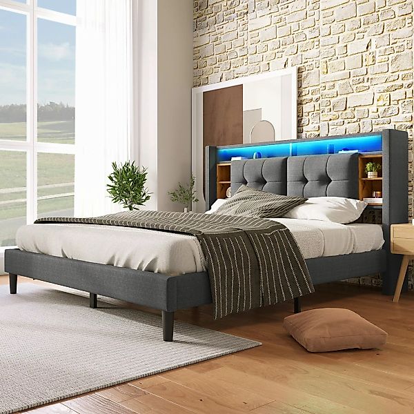 BlingBin Polsterbett Bett (mit LED-Beleuchtung, 160x200 günstig online kaufen