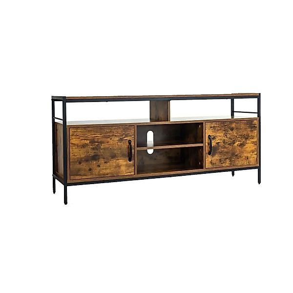 Costway TV-Schrank Lowboard mit 2 Türen & Offenen Fächern günstig online kaufen