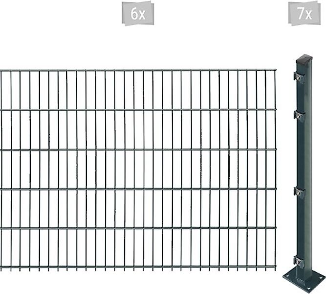 Arvotec Doppelstabmattenzaun »EASY 103 zum Aufschrauben« Zaunhöhe 103 cm, Z günstig online kaufen