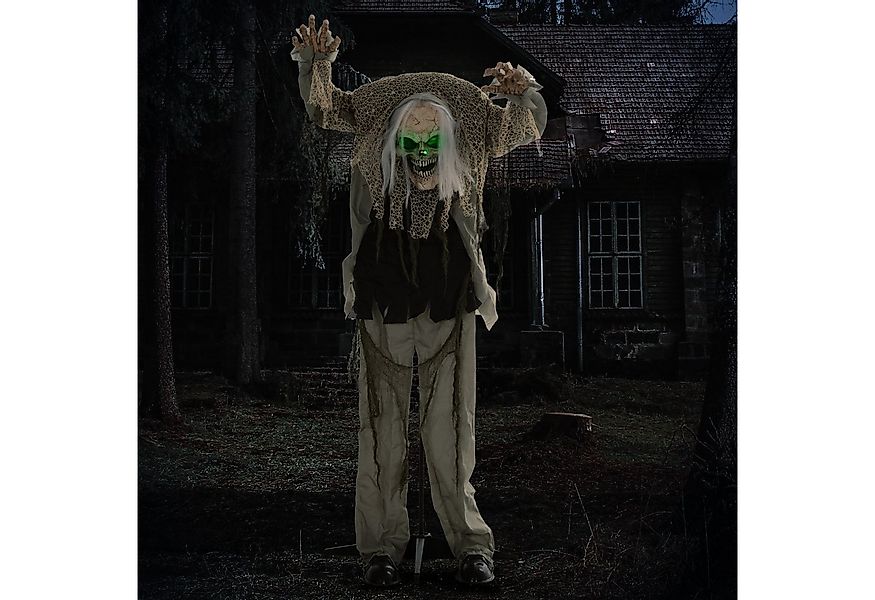 HOMCOM Dekofigur 160cm, mit LED-Lichter, Soundfunktion, verstellbare Arme ( günstig online kaufen