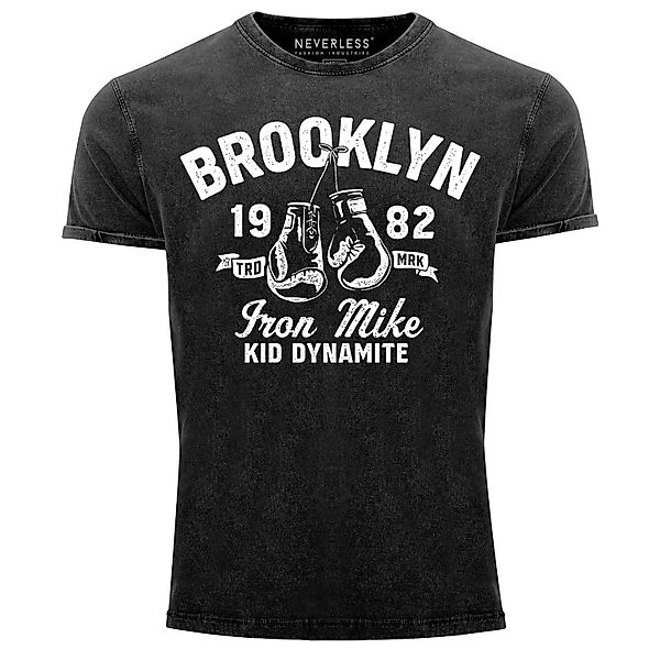 Neverless Print-Shirt Herren Vintage Shirt Boxen günstig online kaufen