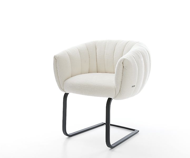 Freischwinger Jada-Flex Bouclé Soft Beige Freischwinger flach Schwarz Tasch günstig online kaufen