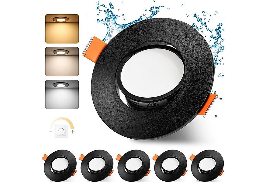 GeyouLux LED Einbaustrahler Dimmbar 68-80mm 4.9W Ultra Flach LED Spots, 45° günstig online kaufen