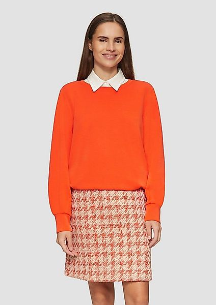 s.Oliver Sweatshirt Sweatshirt Scuba-Sweatshirt mit weiten Ärmeln günstig online kaufen