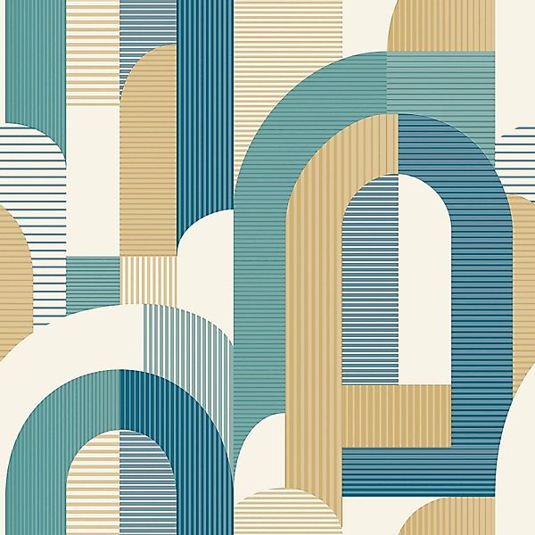 Grandeco Tapete Vliestapete Grafik Muster Retro günstig online kaufen