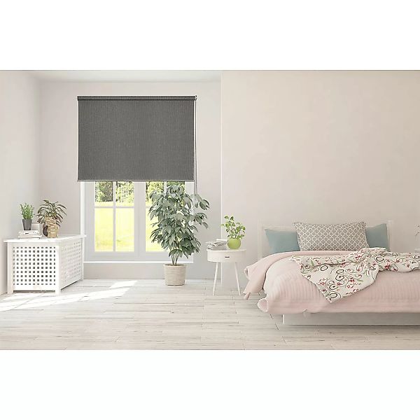 home24 mydeco Designrollo Cool 160x160 cm (BxH) Grau 100% Polyester günstig online kaufen