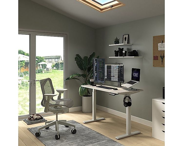 KOWO Schreibtisch 120cm / 160cm Schreibtisch höhenverstellbar Elektrisch Bü günstig online kaufen