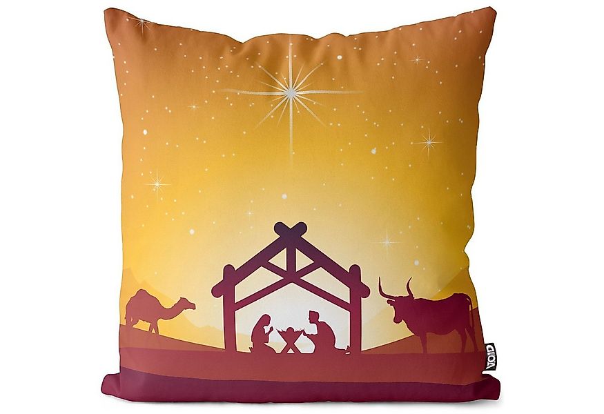 VOID Kissenbezug, (1 Stück), Krippe Jesus Heilig Abend Stall Weihnachtskrip günstig online kaufen