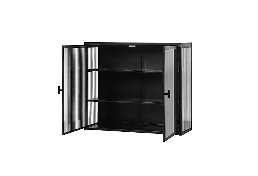 OKWISH Hängeschrank mit Glastüren, dreistufiger Stauraum 70 cm Wandschrank, günstig online kaufen