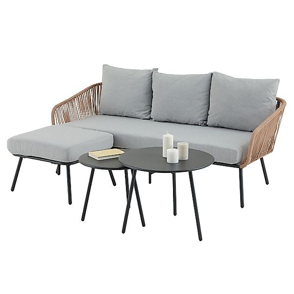 IDIMEX Gartenlounge-Set MYKONOS, Outdoor Dreisitzer Sofa günstig online kaufen