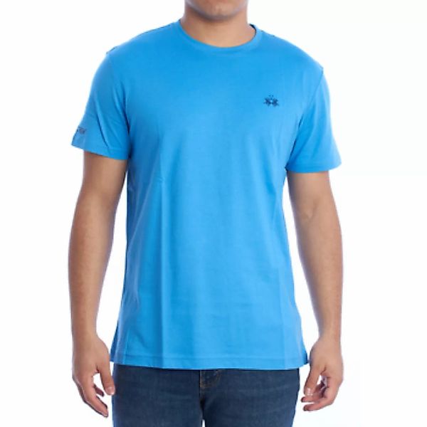 La Martina T-Shirt Herren Kurzarm T-Shirt Blau: Regular Fit, Rundhals günstig online kaufen