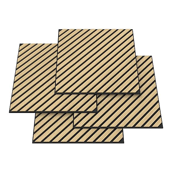 neu.holz 3D Wandpaneel, BxL: 60x60 cm, (Set, 4-tlg) »Vang« mit diagonalen L günstig online kaufen