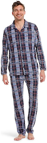 Pastunette Pyjama Herren Schlafanzug geknöpft (2 günstig online kaufen