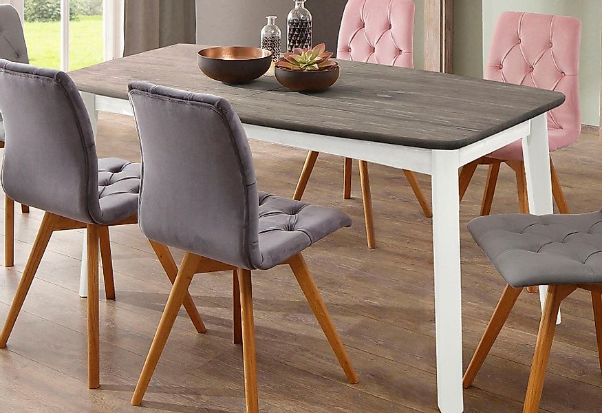 Home affaire Esstisch "Palermo" mit Auszugfunktion, aus Massivholz, FSC zer günstig online kaufen