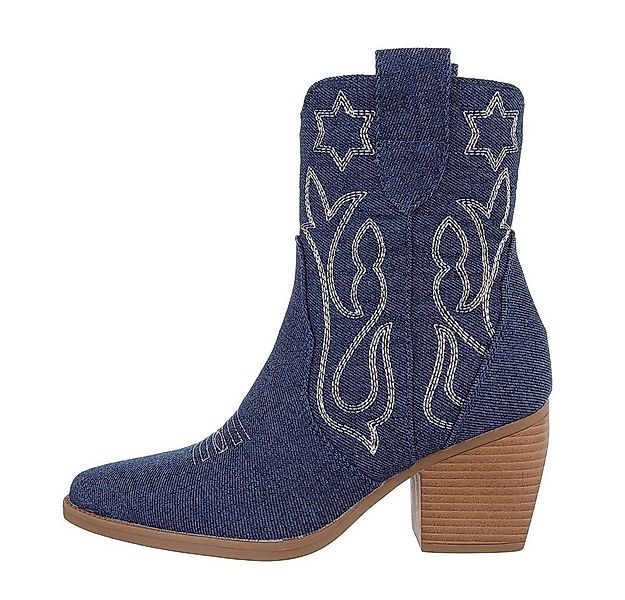Ital-Design Damen Cowboyboots Western Westernstiefelette (84463254) Blockab günstig online kaufen
