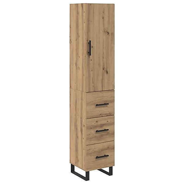 vidaXL Highboard Artisan-Eiche 34,5 x 34 x 180 cm Holzwerkstoff 3415930 günstig online kaufen