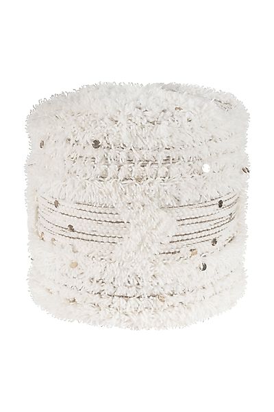 Kayoom Pouf Bohist 425 50cm x 50cm, Strukturen mit Fransen und Quasten (1-S günstig online kaufen