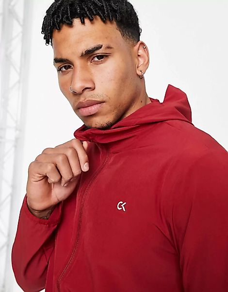 Calvin Klein – Sport – Windjacke-Rot günstig online kaufen