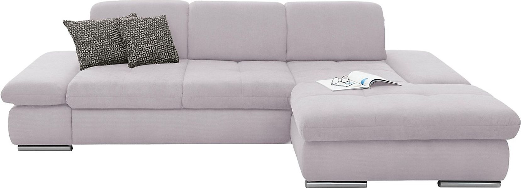 set one by Musterring Ecksofa »SO4100 V« mit verstellbaren Kopfteilen, wahl günstig online kaufen
