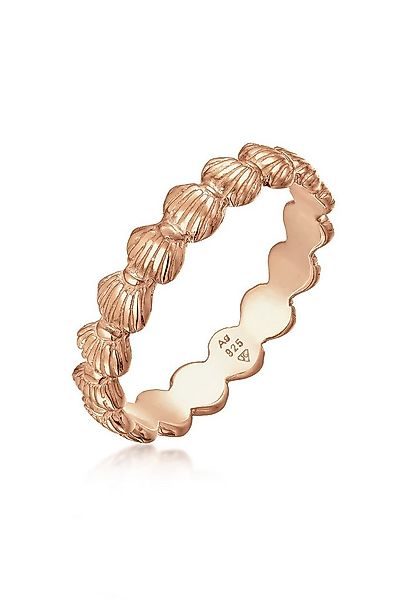 Elli Fingerring Bandring Muscheln Maritim Beach Look 925 Silber, Muschel günstig online kaufen
