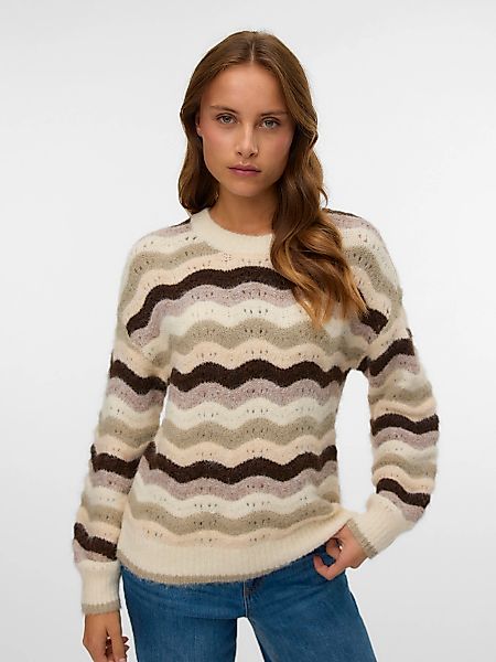 Vero Moda Strickpullover "VMDOJA LS O-NECK PULLOVER BOO" günstig online kaufen