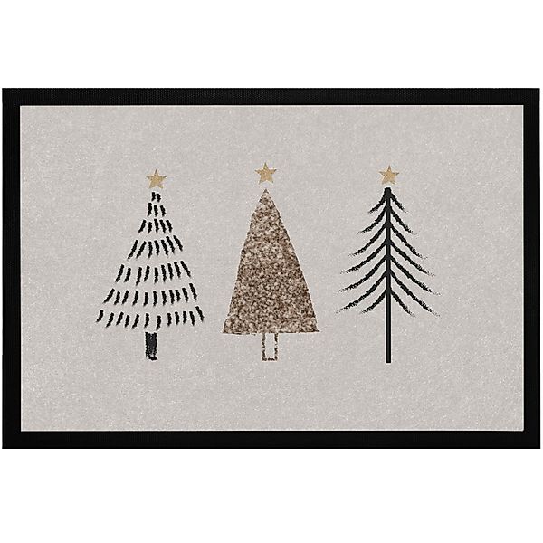 MoonWorks Fußmatte Fußmatte Winter Bäume Skandi günstig online kaufen