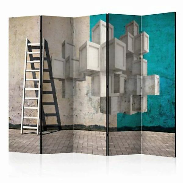 artgeist Paravent Concrete blocks II [Room Dividers] mehrfarbig Gr. 225 x 1 günstig online kaufen
