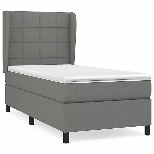 vidaXL Boxspringbett mit Matratze Dunkelgrau 80x200 cm Stoff1378121 günstig online kaufen