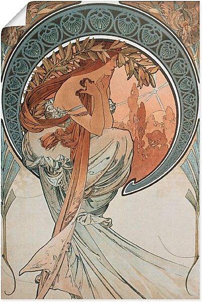 Artland Kunstdruck "Vier Künste: Die Poesie. 1898" Frau 1 Stk. tlg. als Alu günstig online kaufen