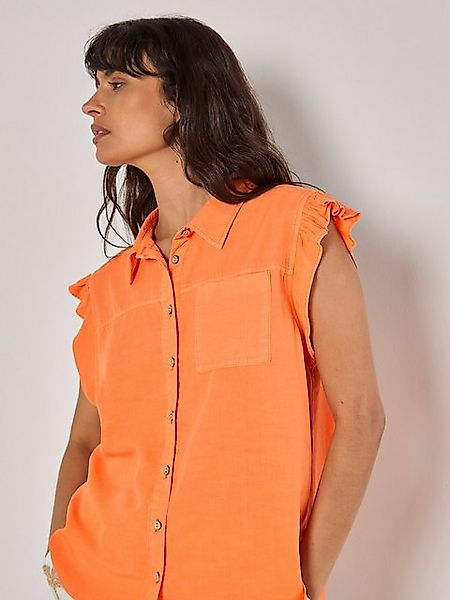 Apricot Blusentop Bluse mit Rüschensaum, mit Brusttasche günstig online kaufen