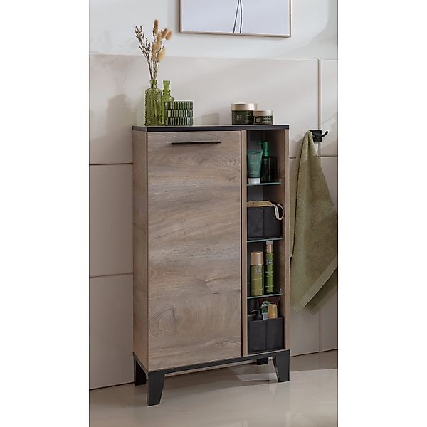 Fackelmann Midischrank TE-A 47 cm x 94,2 cm x 32 cm Nature Oak günstig online kaufen