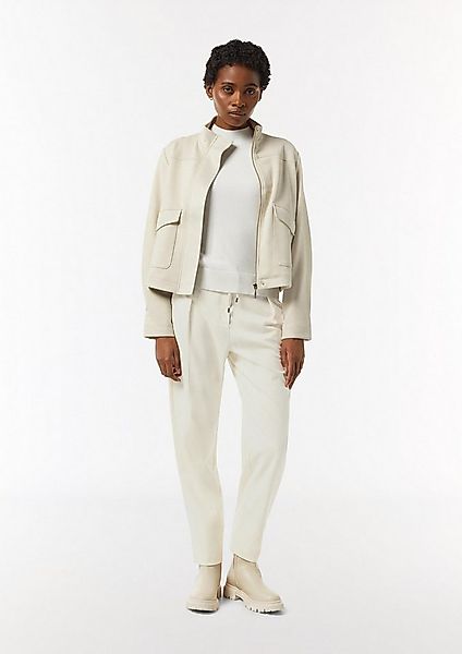 comma 7/8-Hose Hose Weiche Flanellhose mit Schmuckdetail am Bund günstig online kaufen