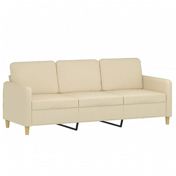vidaXL Sofa 3-Sitzer-Sofa Creme 180 cm Stoff günstig online kaufen