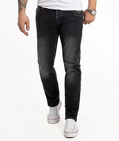 Rock Creek Regular-fit-Jeans Herren Jeans Stonewashed Dunkelgrau RC-2273 günstig online kaufen