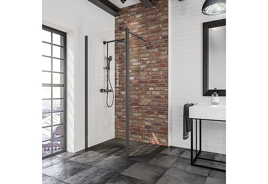 Schulte Walk-in-Dusche Black Style, 6 mm Sicherheitsglas inkl. fixil-Glassi günstig online kaufen