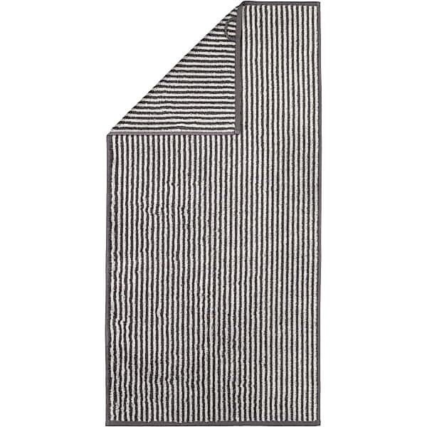 Cawö Handtücher Two-Tone Stripes 480 - Farbe: basalt - 73 - Handtuch 50x100 günstig online kaufen