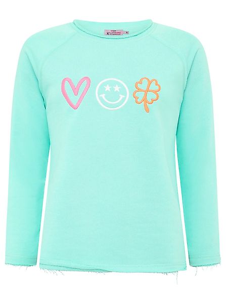 Zwillingsherz Sweatshirt "Love Smile Luck" mit günstig online kaufen