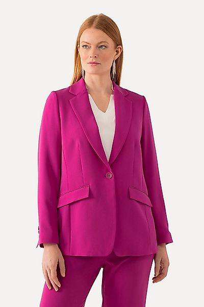 Ulla Popken Blusenblazer Blazer Acetat Reverskragen Knopfverschluss günstig online kaufen