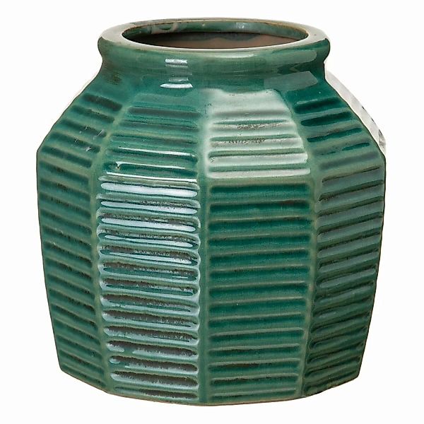 Blumentopf 19,5 X 19,5 X 18,5 Cm Aus Keramik Dunkelblau günstig online kaufen