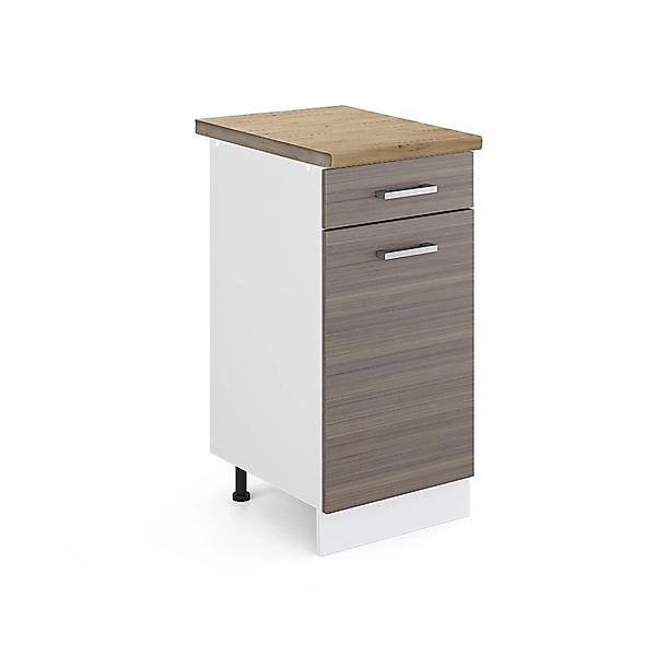 Vicco Küchenunterschrank R-Line Schubladenschrank für die Küche Grau/Weiß 4 günstig online kaufen