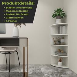 Coemo Standregal CORNER 120, Weiß 4 günstig online kaufen