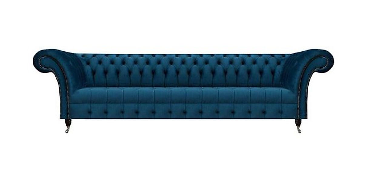 JVmoebel 4-Sitzer Luxuriöses Blaues 4 Sitzer Sofa Polstercouch Designer Tex günstig online kaufen